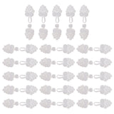 Maxbell 20 Pairs Chinese Knot Frog Buttons with Beads for Cheongsam White