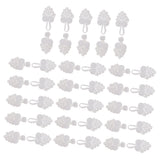 Maxbell 20 Pairs Chinese Knot Frog Buttons with Beads for Cheongsam White