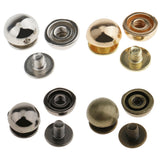 Maxbell 20 Pieces Mushroom Dome Rivets Studs Spikes for Leather Craft Bag 8mm bronze