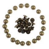 Maxbell 20 Pieces Mushroom Dome Rivets Studs Spikes for Leather Craft Bag 8mm bronze