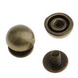 Maxbell 20 Pieces Mushroom Dome Rivets Studs Spikes for Leather Craft Bag 8mm bronze