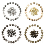 Maxbell 20 Pieces Mushroom Dome Rivets Studs Spikes for Leather Craft Bag 8mm bronze
