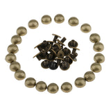 Maxbell 20 Pieces Mushroom Dome Rivets Studs Spikes for Leather Craft Bag 8mm bronze