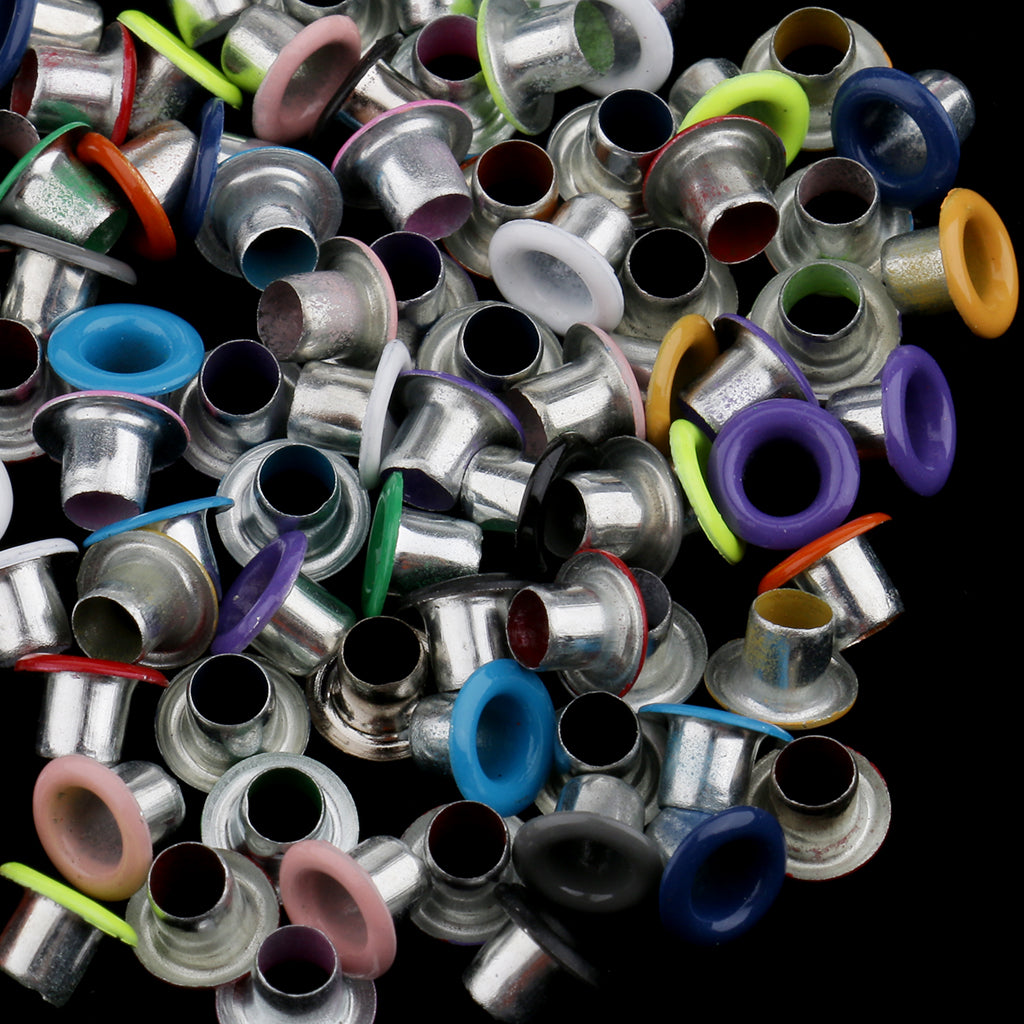 ⚡️Buy Maxbell 100 Pieces Assorted Color Metal Eyelets Buckle for ...