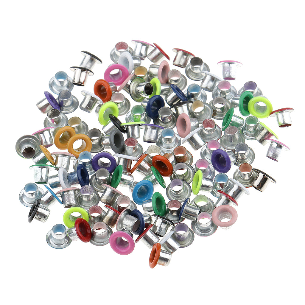 ⚡️Buy Maxbell 100 Pieces Assorted Color Metal Eyelets Buckle for ...