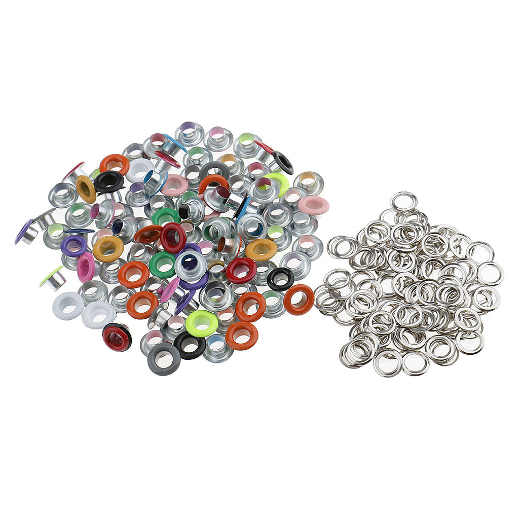 ⚡️Buy Maxbell 100 Pieces Assorted Color Metal Eyelets Buckle for ...