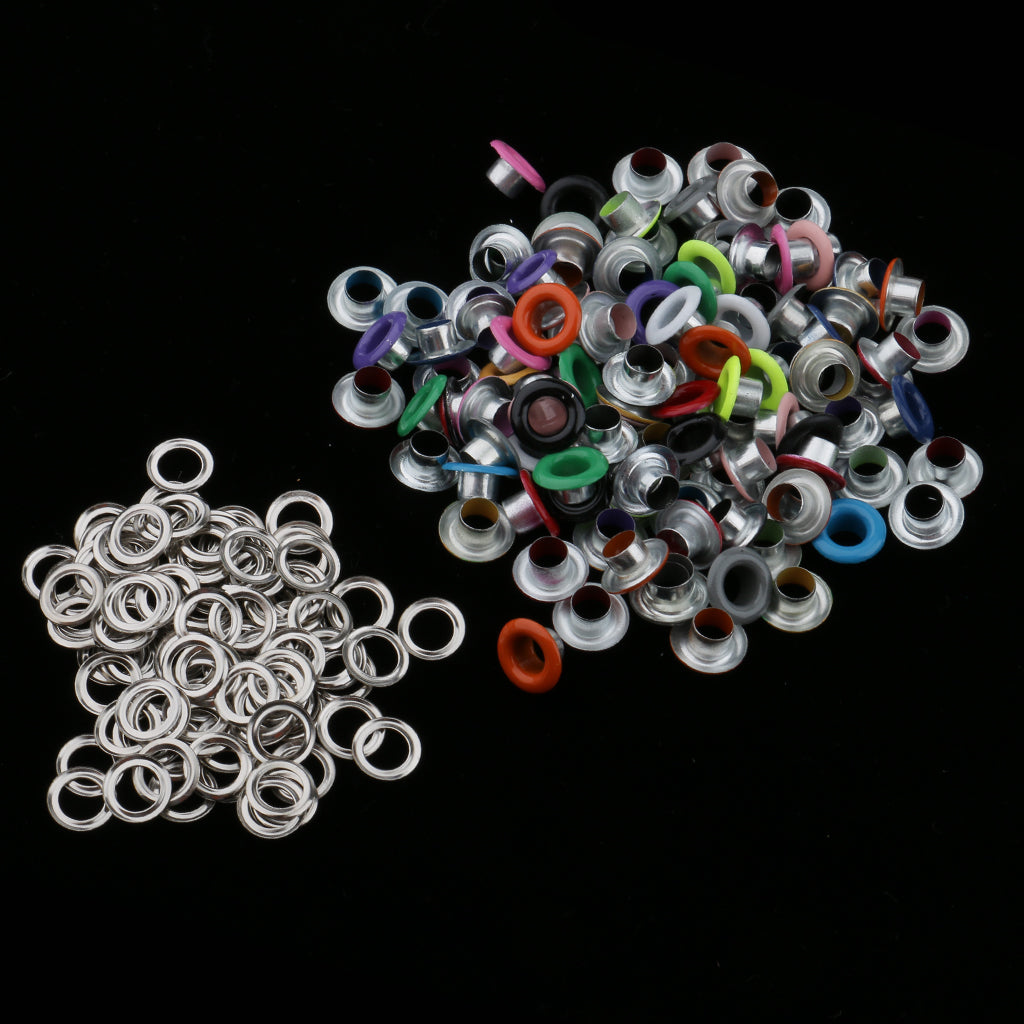 ⚡️Buy Maxbell 100 Pieces Assorted Color Metal Eyelets Buckle for ...