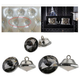 Maxbell 25 Pieces Crystal Buttons for Sofa Headboard Upholstery Decoration 18mm Gray