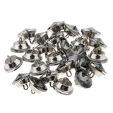 Maxbell 25 Pieces Crystal Buttons for Sofa Headboard Upholstery Decoration 18mm Gray