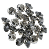 Maxbell 25 Pieces Crystal Buttons for Sofa Headboard Upholstery Decoration 18mm Gray