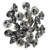 Maxbell 25 Pieces Crystal Buttons for Sofa Headboard Upholstery Decoration 18mm Gray