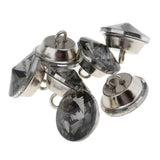Maxbell 25 Pieces Crystal Buttons for Sofa Headboard Upholstery Decoration 18mm Gray