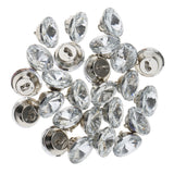 Maxbell 25 Piece Crystal Button for Sofa Headboard Upholstery Decoration 18mm Silver