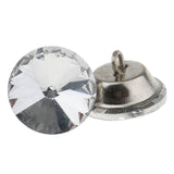 Maxbell 25 Piece Crystal Button for Sofa Headboard Upholstery Decoration 18mm Silver