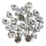Maxbell 25 Piece Crystal Button for Sofa Headboard Upholstery Decoration 18mm Silver