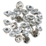 Maxbell 25 Piece Crystal Button for Sofa Headboard Upholstery Decoration 18mm Silver