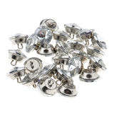 Maxbell 25 Piece Crystal Button for Sofa Headboard Upholstery Decoration 18mm Silver