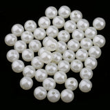 Maxbell 50 Pieces Pearls Rivets Studs Buttons for Sewing Leather Crafts Bag 8mm