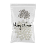 Maxbell 50 Pieces Pearls Rivets Studs Buttons for Sewing Leather Crafts Bag 8mm