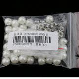Maxbell 50 Pieces Pearls Rivets Studs Buttons for Sewing Leather Crafts Bag 8mm