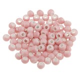 Maxbell 100pcs 6mm Ceramic Loose Beads Charms for  DIY Jewelry Making Pink