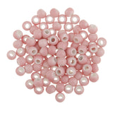 Maxbell 100pcs 6mm Ceramic Loose Beads Charms for  DIY Jewelry Making Pink