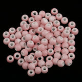 Maxbell 100pcs 6mm Ceramic Loose Beads Charms for  DIY Jewelry Making Pink