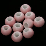 Maxbell 100pcs 6mm Ceramic Loose Beads Charms for  DIY Jewelry Making Pink