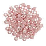 Maxbell 100pcs 6mm Ceramic Loose Beads Charms for  DIY Jewelry Making Pink