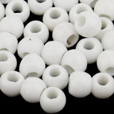 Maxbell 100pcs 6mm Ceramic Loose Beads Charms for  DIY Jewelry Making White