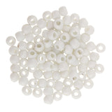 Maxbell 100pcs 6mm Ceramic Loose Beads Charms for  DIY Jewelry Making White