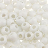 Maxbell 100pcs 6mm Ceramic Loose Beads Charms for  DIY Jewelry Making White