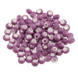 Maxbell 100pcs 6mm Ceramic Loose Beads Charms for  DIY Jewelry Making Purple