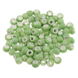 Maxbell 100pcs 6mm Ceramic Loose Beads Charms for  DIY Jewelry Making Green