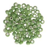 Maxbell 100pcs 6mm Ceramic Loose Beads Charms for  DIY Jewelry Making Green