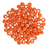 Maxbell 100pcs 6mm Ceramic Loose Beads Charms for  DIY Jewelry Making Orange