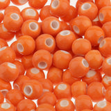 Maxbell 100pcs 6mm Ceramic Loose Beads Charms for  DIY Jewelry Making Orange