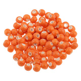 Maxbell 100pcs 6mm Ceramic Loose Beads Charms for  DIY Jewelry Making Orange