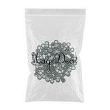 Maxbell 100pcs 6mm Ceramic Loose Beads Charms for  DIY Jewelry Making Cyan