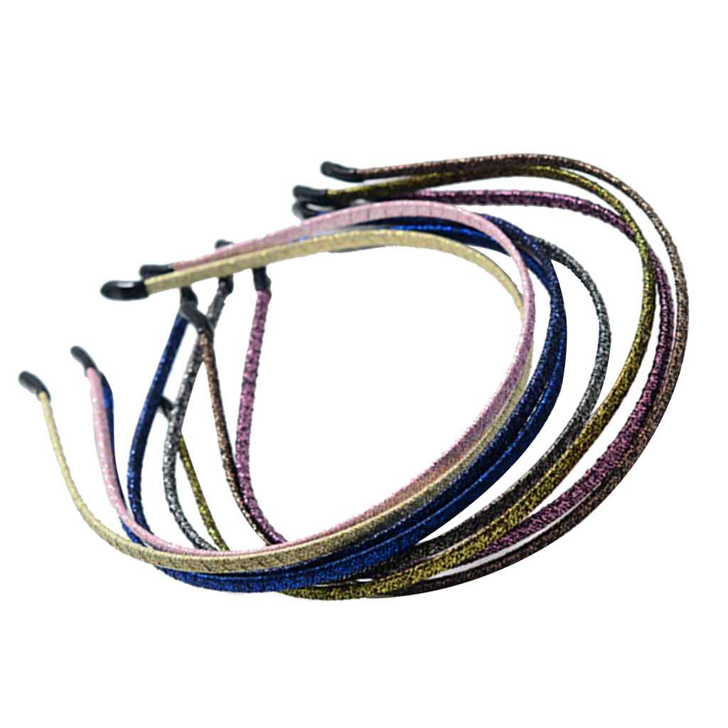Maxbell Glitter Hair Band Hair Hoop Headband Hair Accessories 8 Colors Mixed