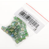 Maxbell 50pcs 6mm Glass Crystal Square Cube Beads for DIY Jewelry Making  Deep Green