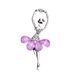 Maxbell 10 Piece Crystal Dancing Girl Shape Embellishments Flatback Scrapbook Purple