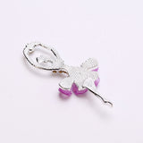 Maxbell 10 Piece Crystal Dancing Girl Shape Embellishments Flatback Scrapbook Purple