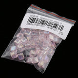 Maxbell 50pcs 6mm Glass Crystal Square Cube Beads for DIY Jewelry Making  Pink