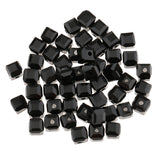 Maxbell 50pcs 6mm Glass Crystal Square Cube Beads for DIY Jewelry Making  Black