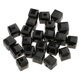 Maxbell 50pcs 6mm Glass Crystal Square Cube Beads for DIY Jewelry Making  Black