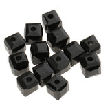 Maxbell 50pcs 6mm Glass Crystal Square Cube Beads for DIY Jewelry Making  Black