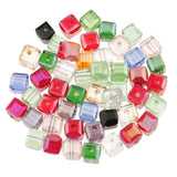 Maxbell 50pcs 6mm Glass Crystal Square Cube Beads for DIY Jewelry Making  Mix Color