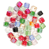 Maxbell 50pcs 6mm Glass Crystal Square Cube Beads for DIY Jewelry Making  Mix Color