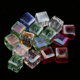 Maxbell 50pcs 6mm Glass Crystal Square Cube Beads for DIY Jewelry Making  Mix Color